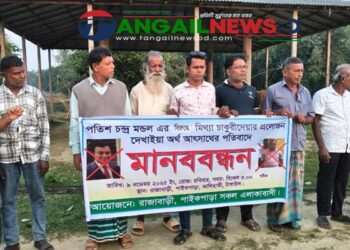কালিহাতীতে চাকরির প্রলোভনে অর্থ আত্মসাতের অভিযোগে পতিশ চন্দ্রের বিরুদ্ধে মানববন্ধন