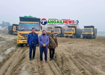 কালিহাতীতে অবৈধ বালু উত্তোলনের বিরুদ্ধে মোবাইল কোর্ট