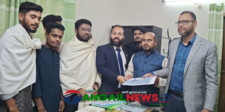 টাঙ্গাইল-৫ আসনে এনসিপির প্রার্থী রাসেলের মনোনয়ন ফরম উত্তোলন