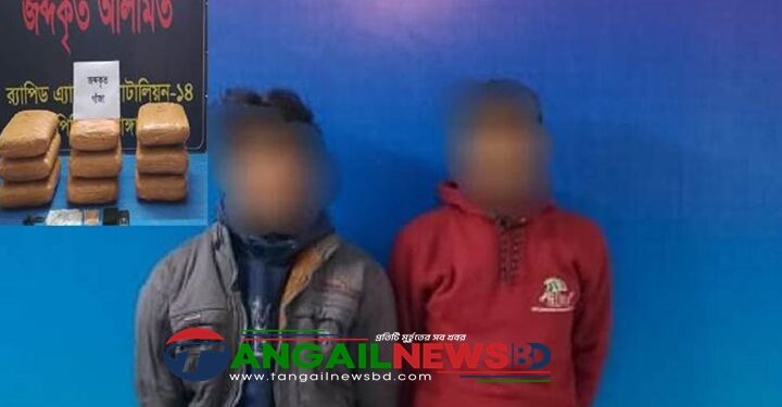 দেলদুয়ারে র‌্যাবের অভিযানে ৩০ কেজি গাঁজাসহ দুইজন গ্রেফতার
