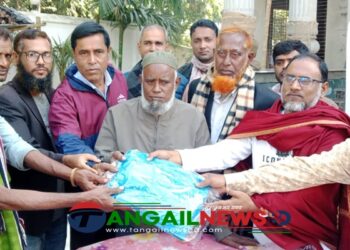গোপালপুরে ৩ শতাধিক শীতার্ত মানুষের মাঝে শীতবস্ত্র বিতরণ