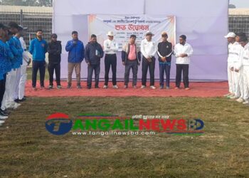 টাঙ্গাইলে ইয়ং টাইগার্স জাতীয় ক্রিকেট টুর্নামেন্টের উদ্বোধন
