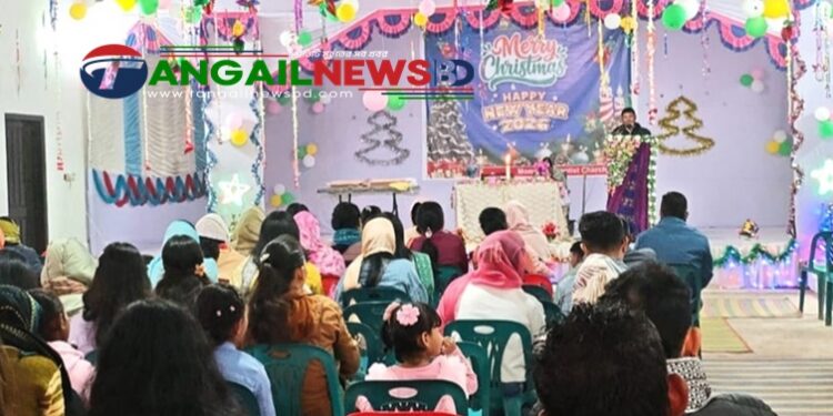 মধুপুরে খ্রিস্টান ধর্মাবলম্বীদের সবচেয়ে বড় ধর্মীয় উৎসব বড়দিন পালিত