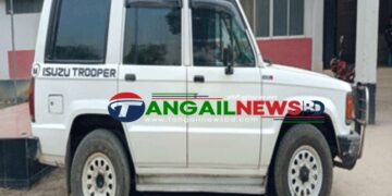 বাসাইলের কাঞ্চনপুরে গাড়ি রেখে পালিয়েছে অস্ত্রে সজ্জিত ডাকাত দল