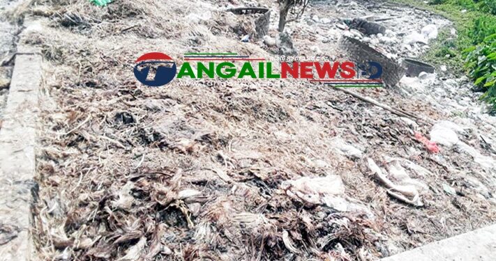 মির্জাপুর পৌর কাঁচা বাজারের বর্জ্য যত্রতত্র ফেলা হচ্ছে