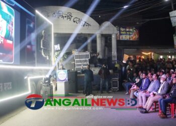 গণভোট ২০২৬ কালিহাতীতে ভোটের গাড়ির প্রচারণা