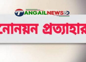 টাঙ্গাইলের আটটি আসনে নয় প্রার্থীর মনোনয়নপত্র প্রত্যাহার