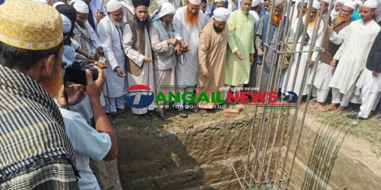 মির্জাপুরে তাবলীগী মারকায মসজিদ নির্মাণ কাজের উদ্বোধন