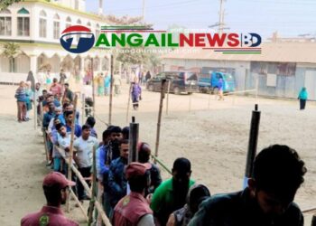 ধনবাড়ীতে উৎসবমুখর পরিবেশে ভোট গ্রহণ সম্পন্ন