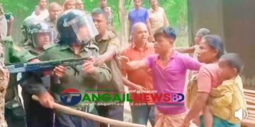 মধুপুরে গারো পরিবারকে ঘর নির্মাণে বাধা দিয়েছে রাবার বাগান কর্তৃপক্ষ