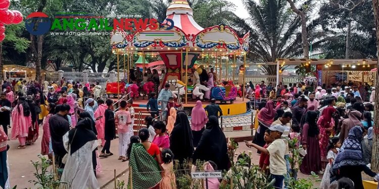 ঈদে টাঙ্গাইলের বিনোদন স্পটগুলোতে মানুষের আনন্দ