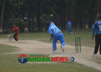 প্রতিদ্বন্দিতাপূর্ন ম্যাচে সম্পাদক একাদশকে ৭ রানে হারিয়েছে কোষাধ্যক্ষ একাদশ