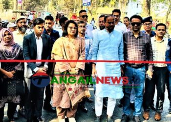 টাঙ্গাইল জেলা সদর আমতলা ও বৈল্যা সড়কের উদ্বোধন করলেন এমপি টুকু