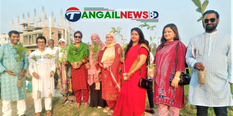 টাঙ্গাইলের আশেকপুর বাইপাসে সবুজ পৃথিবীর বৃক্ষরোপণ