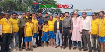 যমুনার বালুচরে সাংবাদিকদের প্রীতি ফুটবল ম্যাচ অনুষ্ঠিত