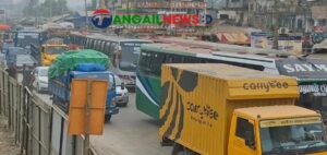 ঈদযাত্রায় ঢাকা-টাঙ্গাইল ও যমুনা সেতু মহাসড়কে যানবাহনের চাপ বেড়েছে