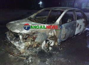 ভূঞাপুরে আওয়ামী লীগ নেতার গাড়িতে অগ্নিসংযোগ