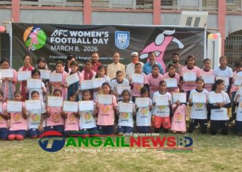 এএফসি ওমেন্স ফুটবল ডে উপলক্ষে গোপালপুরে ফুটবল ফেস্টিভ্যাল