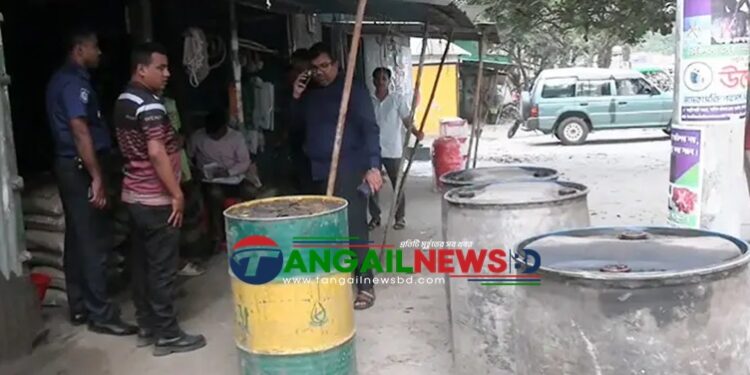 কালিহাতীতে এক হাজার লিটার ডিজেল উদ্ধার করেছে ভ্রাম্যমাণ আদালত