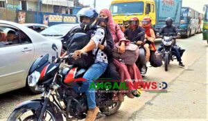 টাঙ্গাইল-যমুনা সেতু মহাসড়কে থেমে থেমে চলছে যানবাহন ॥ দুর্ভোগ চরমে