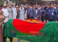 আওয়ামী লীগের সাবেক এমপি জোয়াহেরের জানাজা শেষে রাষ্ট্রীয় মর্যাদায় দাফন