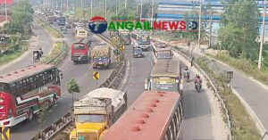 ঈদ শেষে মানুষ ফিরছে কর্মস্থলে ॥ মহাসড়কে যানবাহনের চাপ