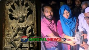 সখীপুরে পুকুর থেকে মনসা দেবীর প্রাচীন পাথরের মুর্তি উদ্ধার