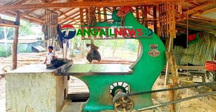 কালিহাতীতে লাইসেন্স বিহীন করাত কলে অভিযানে ২০ হাজার টাকা জরিমানা