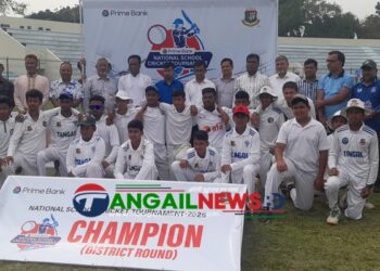 প্রাইম ব্যাংক ক্রিকেট টুর্নামেন্টে টস ভাগ্যে বিন্দুবাসিনী স্কুল চ্যাম্পিয়ন