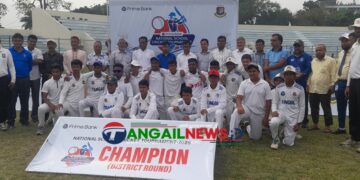 প্রাইম ব্যাংক ক্রিকেট টুর্নামেন্টে টস ভাগ্যে বিন্দুবাসিনী স্কুল চ্যাম্পিয়ন