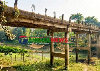 গোপালপুরে হাটবৈরাণ ব্রিজ ঝুঁকির মুখে ॥ এলজিইডি প্রতিমন্ত্রীর পরিদর্শন