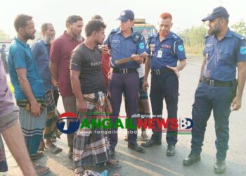 কালিহাতীর হাতিয়ায় বাসের ধাক্কায় ঝরল ভ্যান চালকের প্রাণ