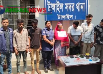 টাঙ্গাইলে ৬ জন মাদক বিক্রেতা ও ৩ জন মাদকসেবী গ্রেফতার