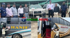 টাঙ্গাইলে শব্দ দুষনের অপরাধে ৫টি গাড়ি থেকে জরিমানা আদায়