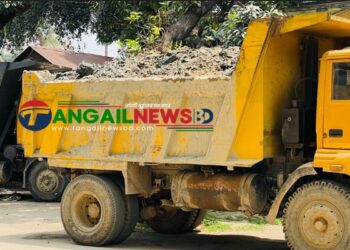 মির্জাপুরের দেওহাটায় সরকারি বালু উত্তোলনের দায়ে ব্যবসায়ীকে জরিমানা