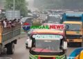 বৃষ্টির কারণে ঢাকা-টাঙ্গাইল-যমুনা সেতু মহাসড়কে ৪৫ কিলোমিটারে যানজটের সৃ‌ষ্টি
