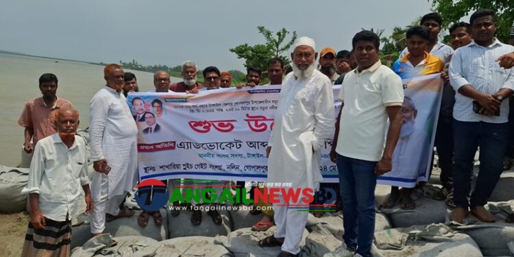 গোপালপুরে যমুনা নদীর ভাঙন রক্ষা প্রকল্পের উদ্বোধন