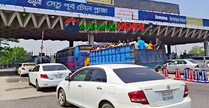 ঈদ যাত্রায় যমুনা সেতুতে ৪ দিনে ১ লাখ ৯৫ হাজার ২৯৩টি যানবাহন পারাপার