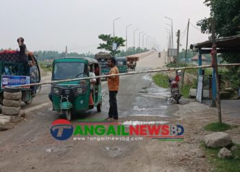 এলাসিনে শামছুল হক সেতুর টোল বন্ধের দাবি চার উপজেলাবাসীর