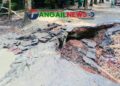 ভারী বর্ষণে দেলদুয়ার-নাটিয়াপাড়া সড়কে ধস ॥ যোগাযোগ বিচ্ছিন্ন