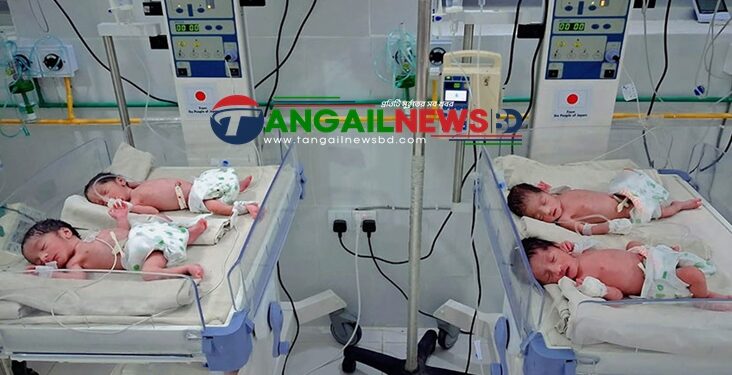 কুমুদিনী হাসপাতালে একসঙ্গে চার সন্তানের জন্ম দিয়েছেন বিথী