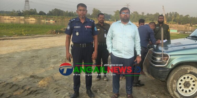 কালিহাতীতে কৃষিজমি থেকে অবৈধভাবে মাটি কাটায় জরিমানা
