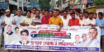 ঘাটাইলে কেন্দ্রীয় যুবদলের কমিটিকে স্বাগত জানিয়ে আনন্দ র‌্যালি