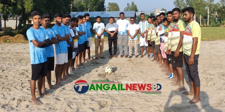ঘাটাইলে বিবাহিত-অবিবাহিত প্রীতি ফুটবল ম্যাচ অনুষ্ঠিত