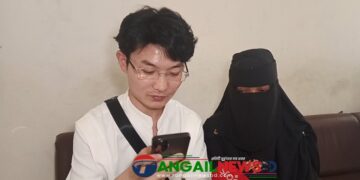 মির্জাপুরে প্রেমের টানে ছুটে এসেছেন চীনা যুবক