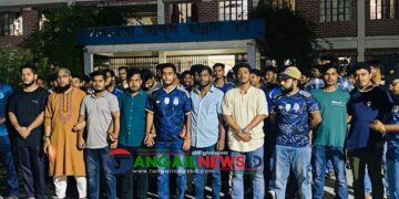 টাঙ্গাইল মাভাবিপ্রবিতে ছাত্রশিবিরের বিরুদ্ধে ছাত্রদলের বিক্ষোভ মিছিল