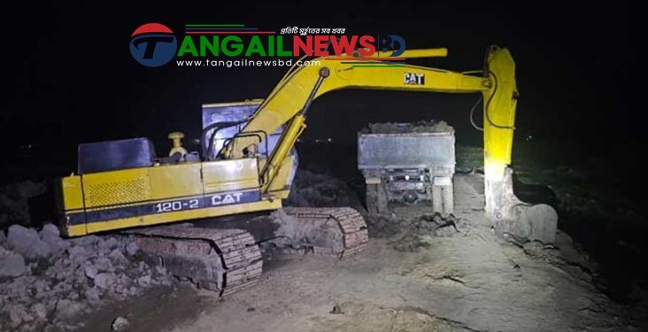 ভূঞাপুরে অবৈধভাবে মাটি কেটে ইটভাটায় বিক্রি ॥ জরিমানা অর্ধ লাখ টাকা 