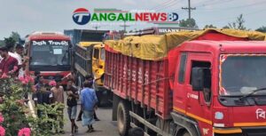 বিদ্যুতের দাবিতে ঢাকা-টাঙ্গাইল মহাসড়ক ঘণ্টাব্যাপী অবরোধ