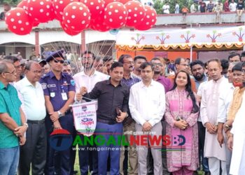 জেলা প্রশাসক গোল্ডকাপ ফুটবলে ধনবাড়ীকে হারিয়েছে গোপালপুর