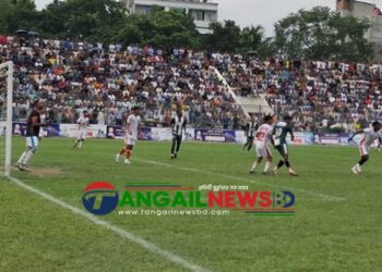 জেলা প্রশাসক গোল্ডকাপ ফুটবলে ভূঞাপুরকে হারালো গোপালপুর